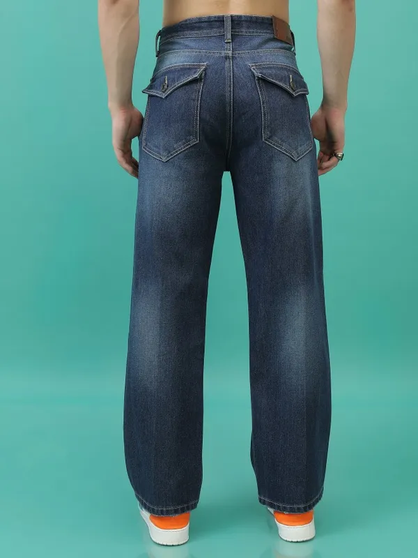  Highlander Men Blue Straight Fit Clean Look Jeans