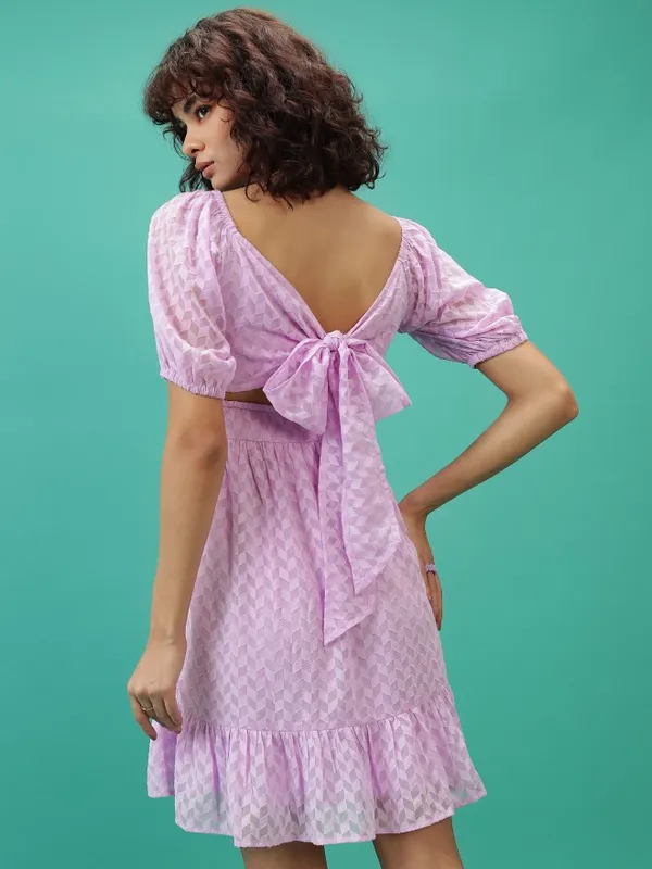 Solid Fit & Flare Dress