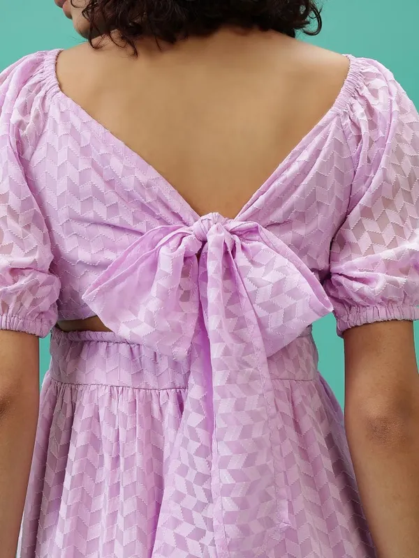 Solid Fit & Flare Dress