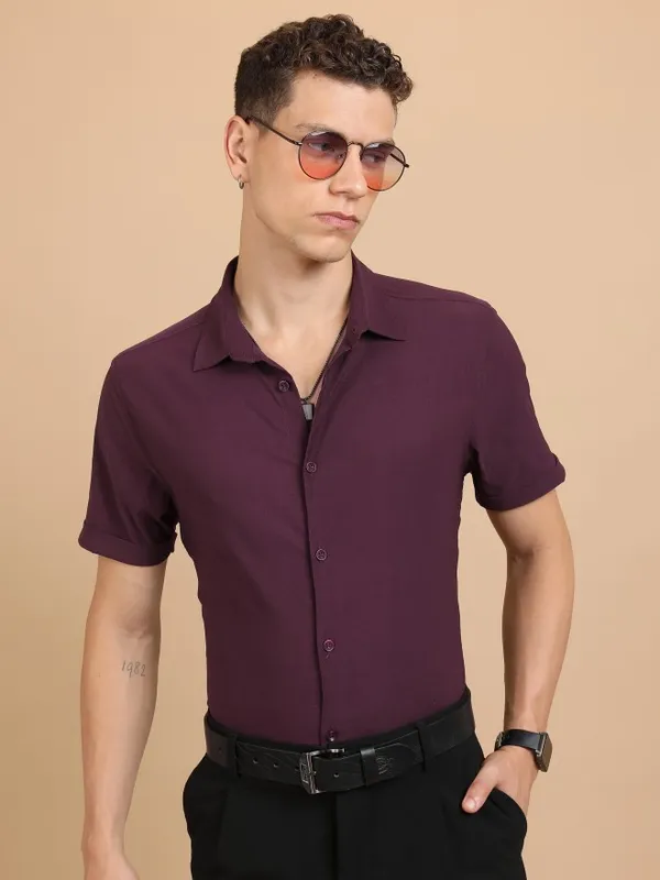 Men Slim Fit Casual Shirt