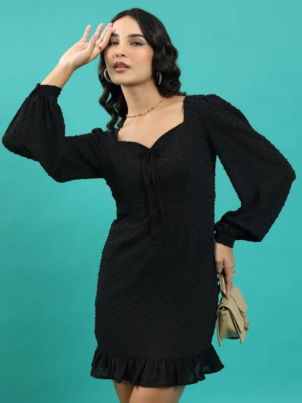 Self Design Fit & Flare Dress