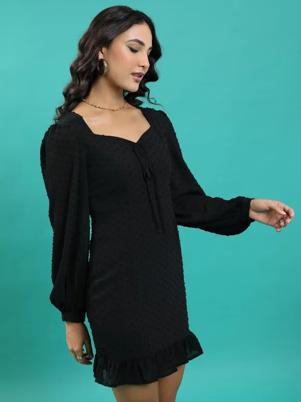 Self Design Fit & Flare Dress