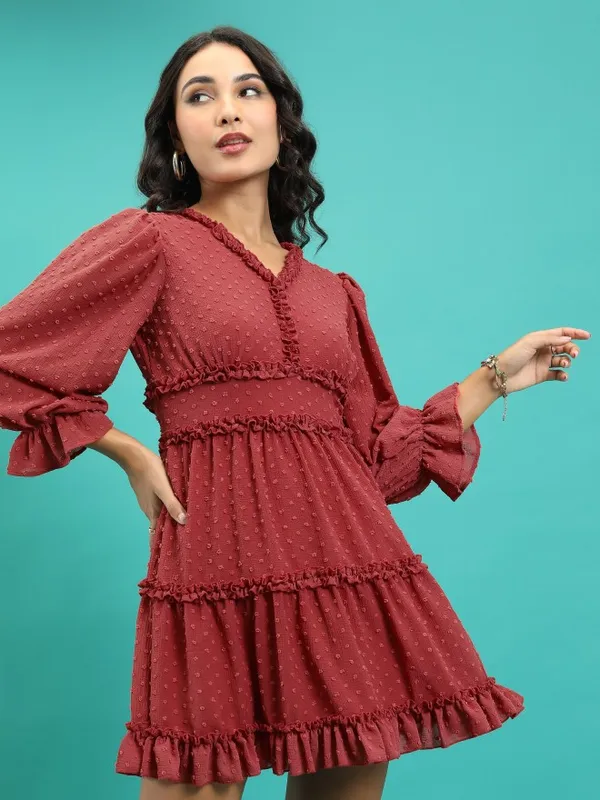 Self Design Fit & Flare Dress