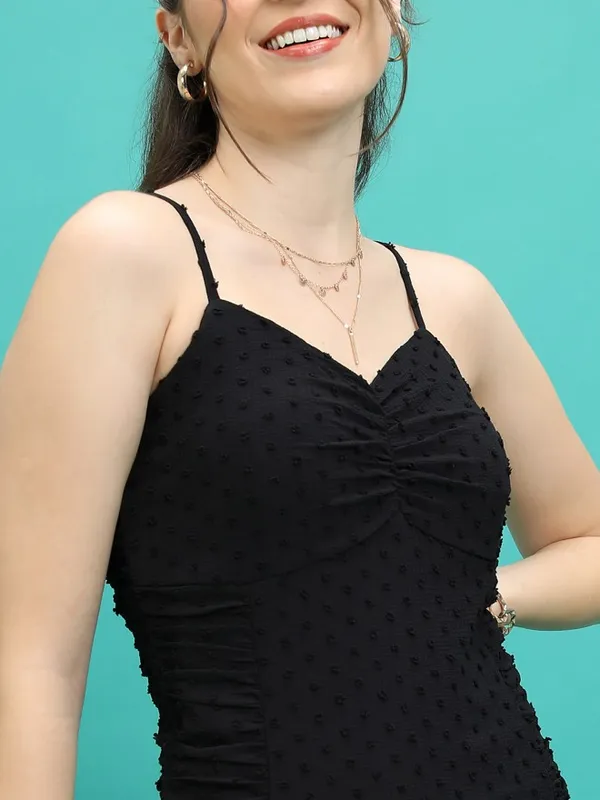 Self Design Fit And Flare Dress