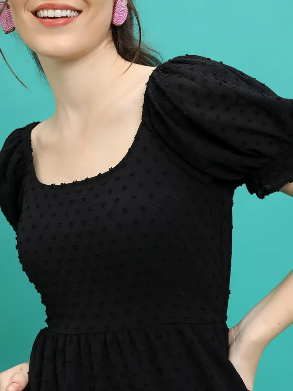 Self Design Fit And Flare Dress