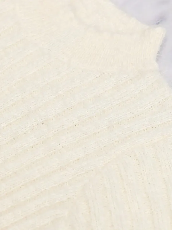  Tokyo Talkies Women White Turtle Neck Sweaters