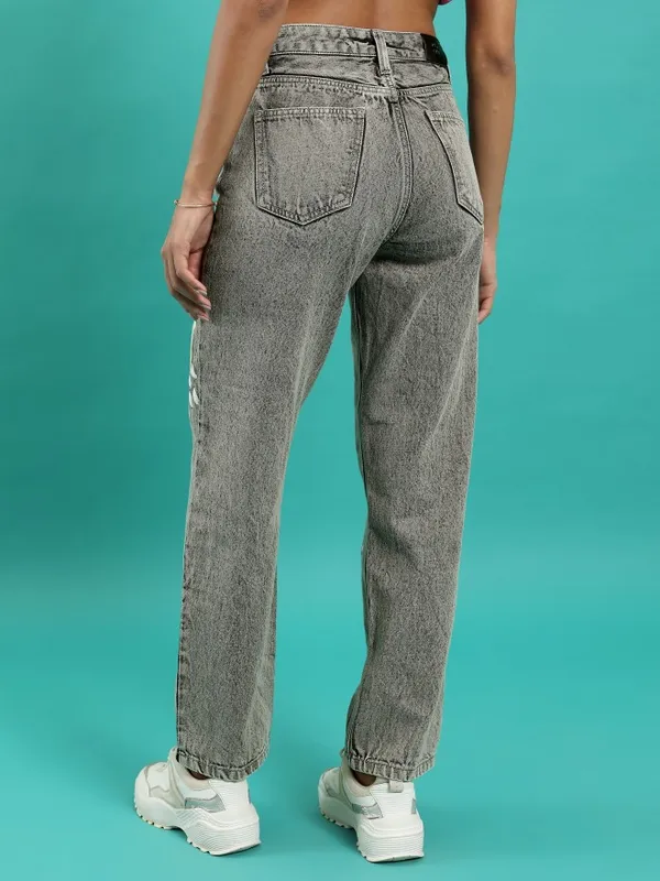 Tokyo Talkies Women Grey Dad Fit Jeans