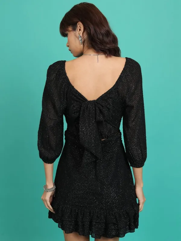 Self Design Fit & Flare Dress