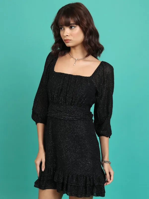 Self Design Fit & Flare Dress