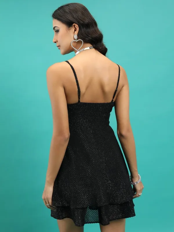  Tokyo Talkies Women Black Solid Fit and Flare Dresses