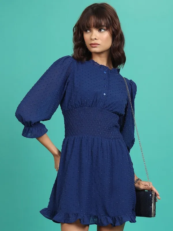 Self Design Fit & Flare Dress