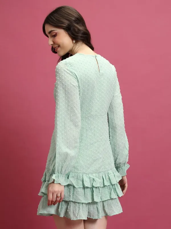 Self Design Fit And Flare Dress