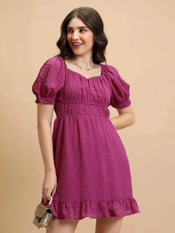 Self Design Fit & Flare Dress