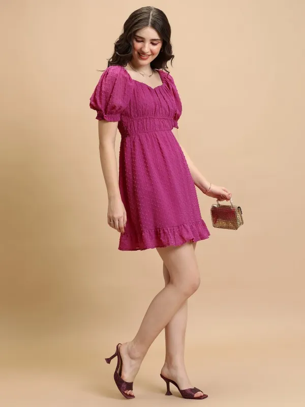Self Design Fit & Flare Dress