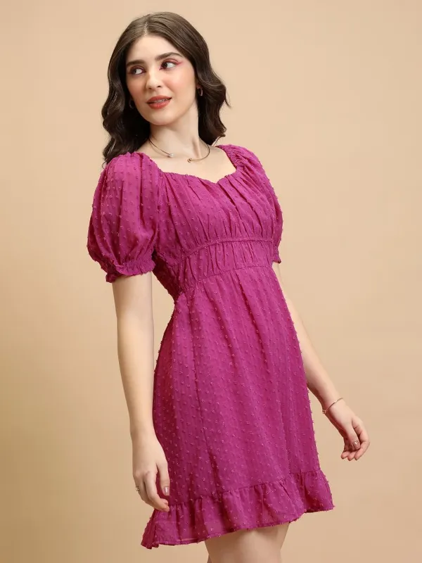 Self Design Fit & Flare Dress