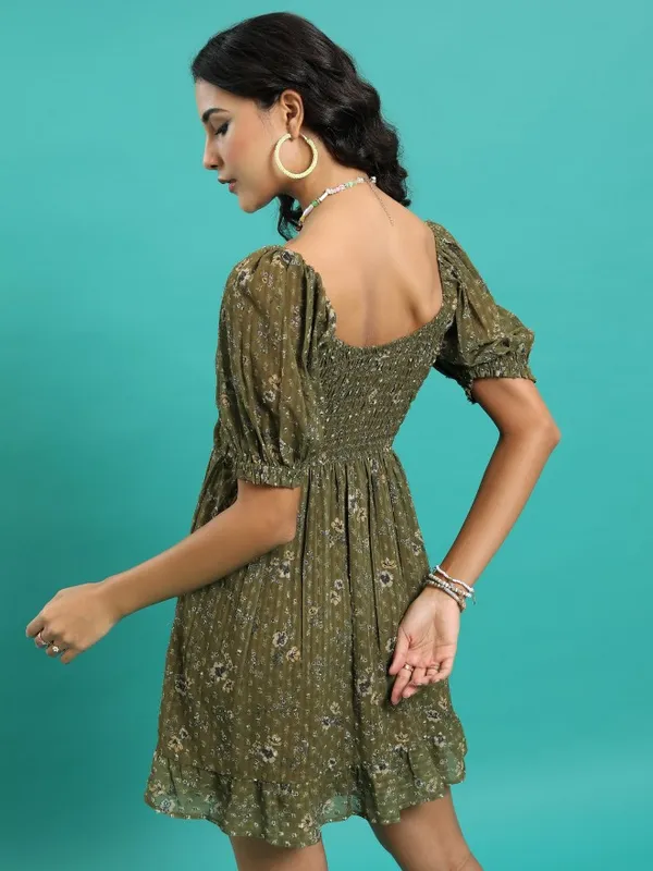 Printed Fit & Flare Dress