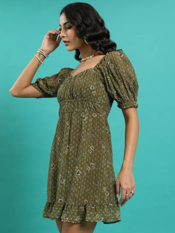 Printed Fit & Flare Dress