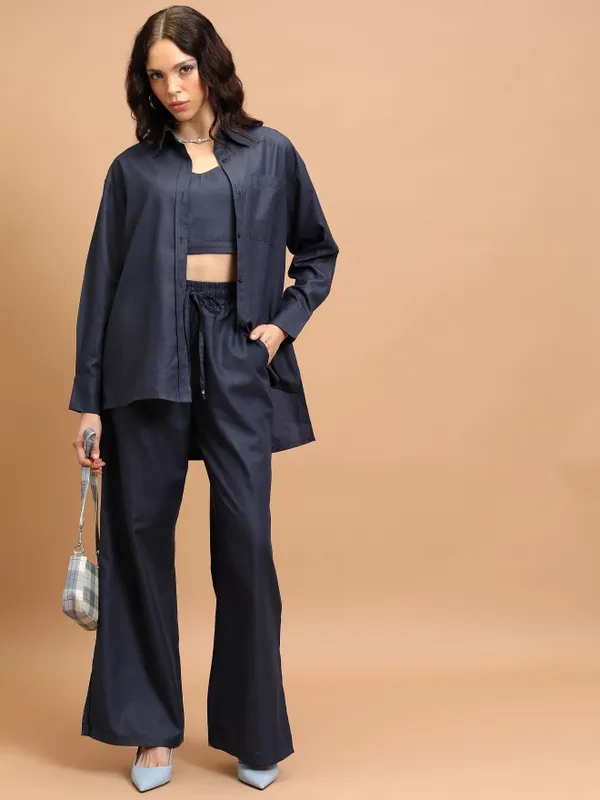 Tokyo Talkies Women Navy Blue Co-Ords