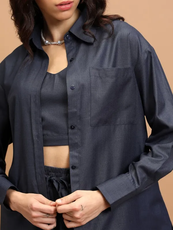  Tokyo Talkies Women Navy Blue Co-Ords