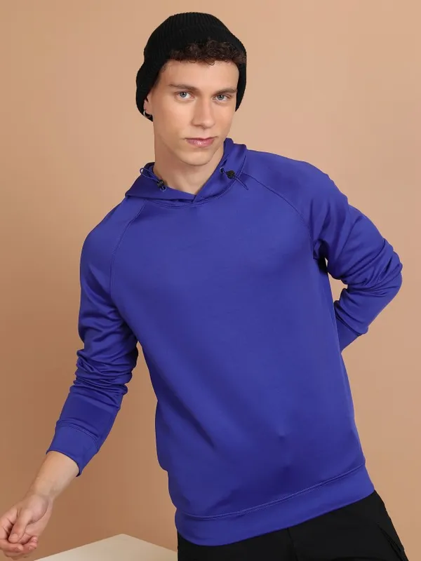  Highlander Men Blue Hood Pullover Sweatshirts