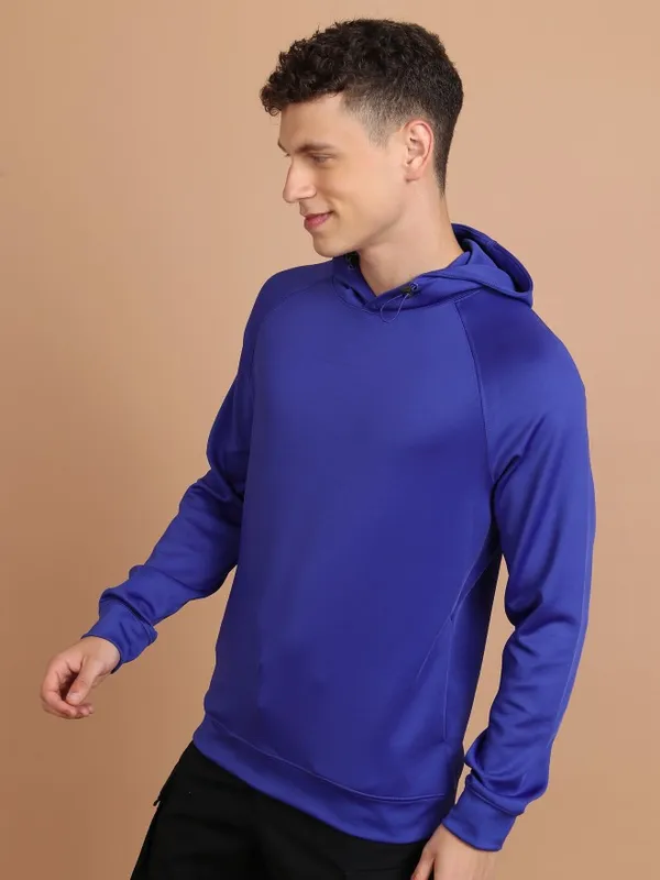  Highlander Men Blue Hood Pullover Sweatshirts