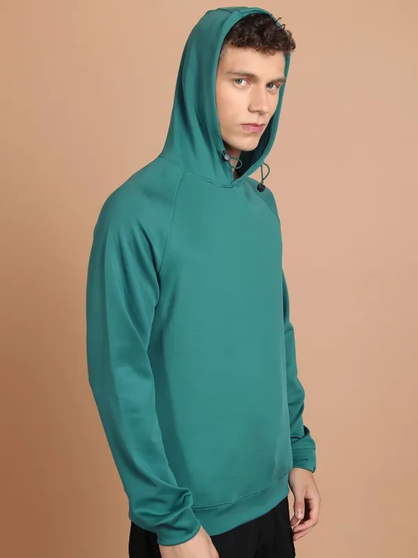  Highlander Men Green Hood Pullover Sweatshirts