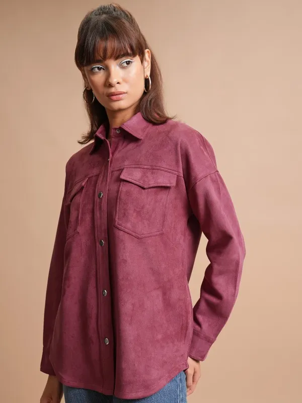  Tokyo Talkies Women Pink Open Front Jacket Jackets
