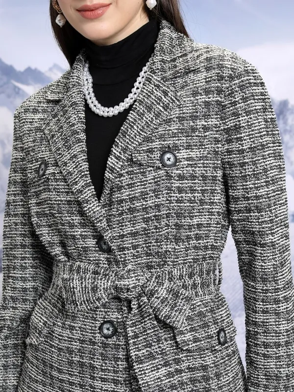  Tokyo Talkies Women Black Open Front Jacket Jackets