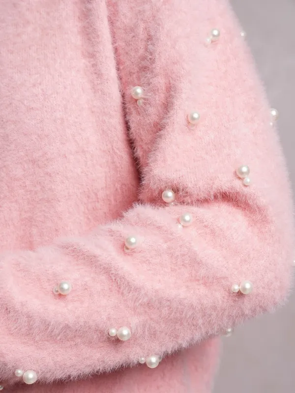 Tokyo Talkies Women Pink Mock Collar Sweaters