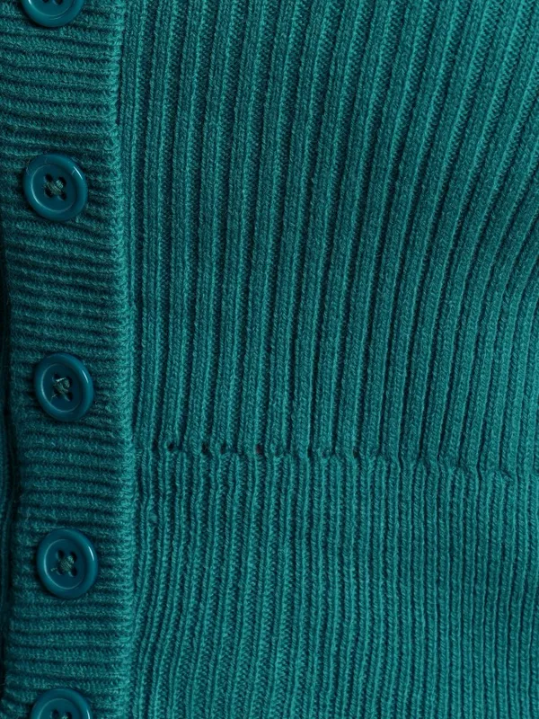  Tokyo Talkies Women Teal Square Neck Sweaters