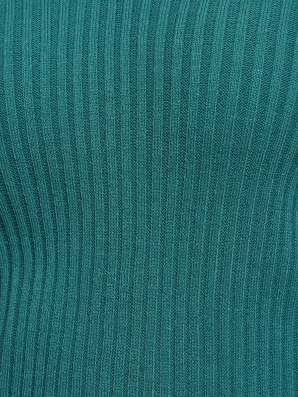  Tokyo Talkies Women Teal Scoop Neck Sweaters