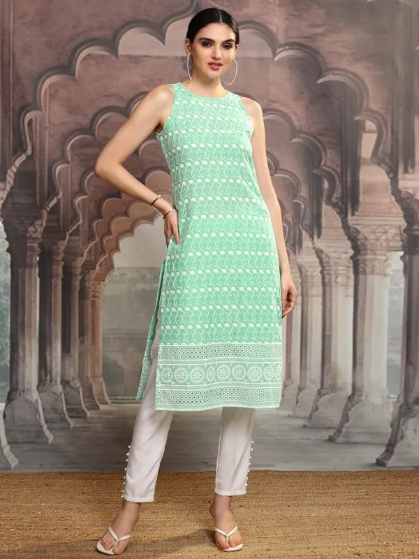 Embroidered Straight Kurta