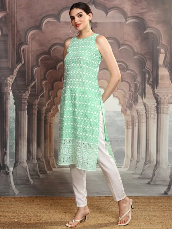 Embroidered Straight Kurta