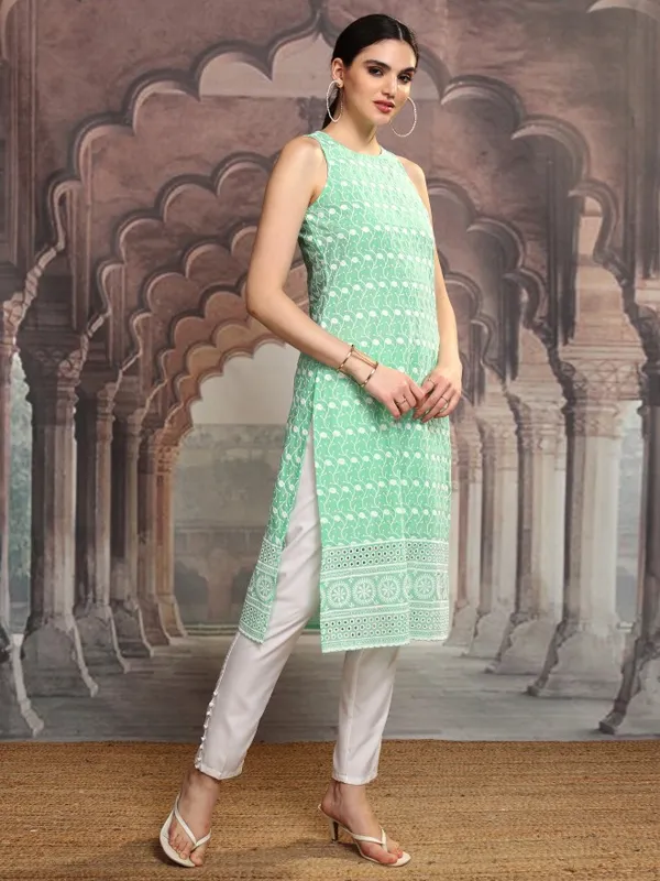 Embroidered Straight Kurta