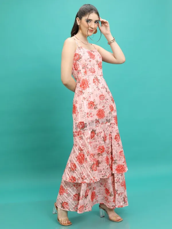  Tokyo Talkies Women Pink Printed Maxi Dresses