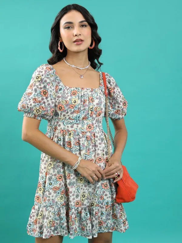 Tokyo Talkies Women Multi Printed Fit And Flare Dress