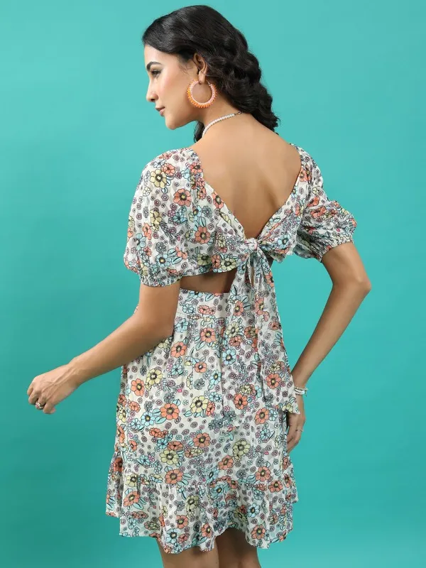 Tokyo Talkies Women Multi Printed Fit And Flare Dress