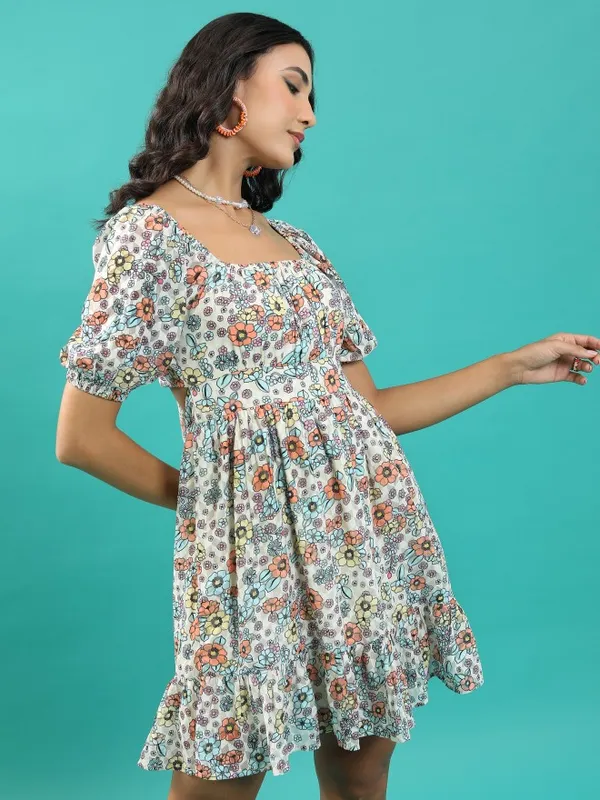 Tokyo Talkies Women Multi Printed Fit And Flare Dress