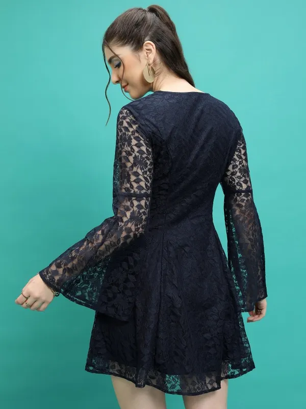 Self Design Fit & Flare Dress