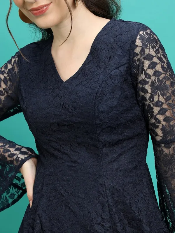 Self Design Fit & Flare Dress