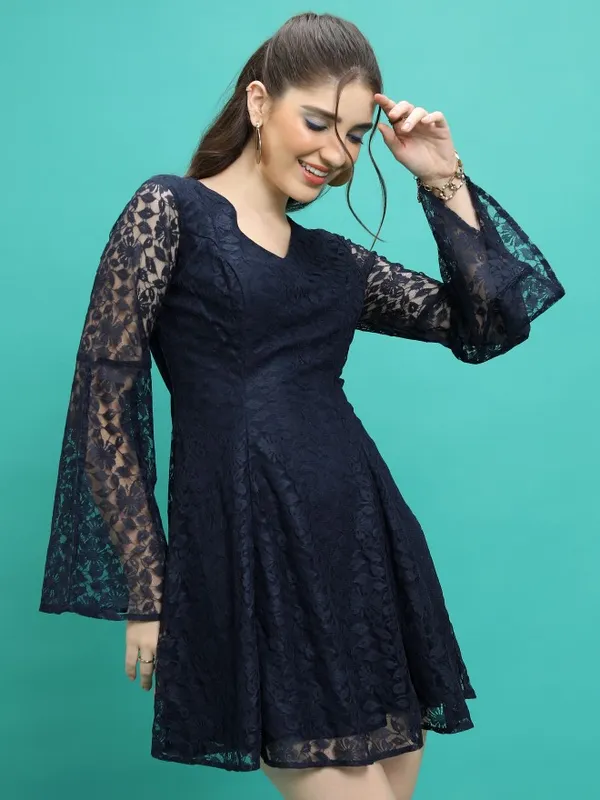 Self Design Fit & Flare Dress