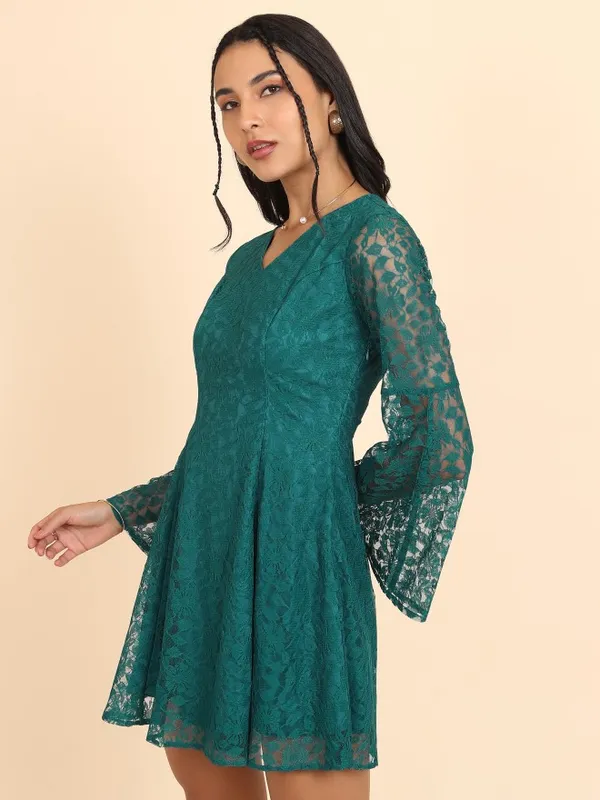Self Design Fit & Flare Dress
