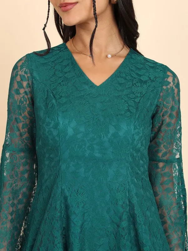 Self Design Fit & Flare Dress