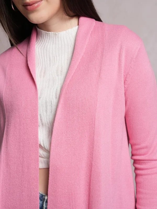  Tokyo Talkies Women Pink V-Neck Sweaters