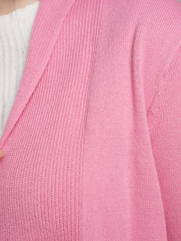  Tokyo Talkies Women Pink V-Neck Sweaters