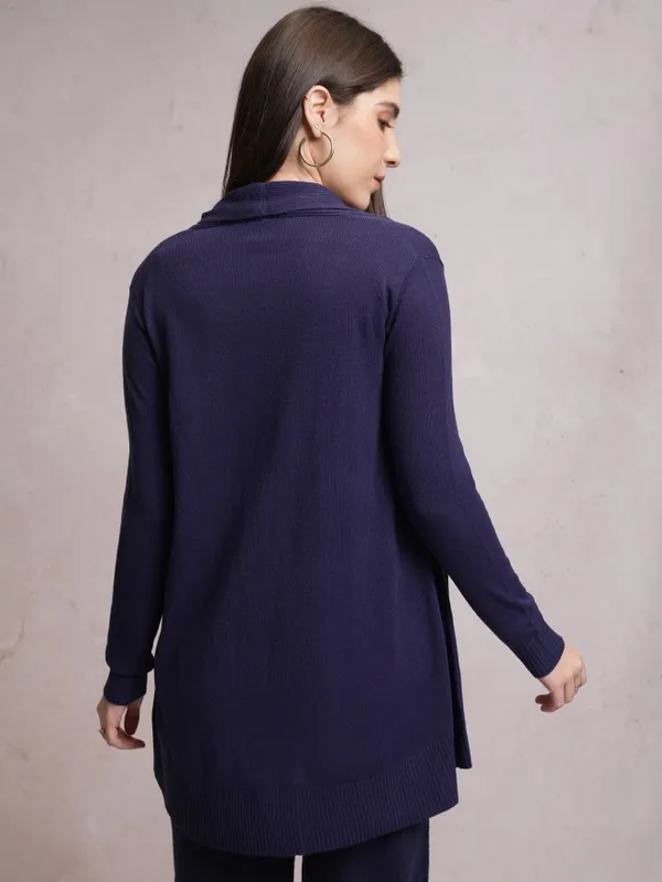  Tokyo Talkies Women Navy Blue Round Neck Sweaters