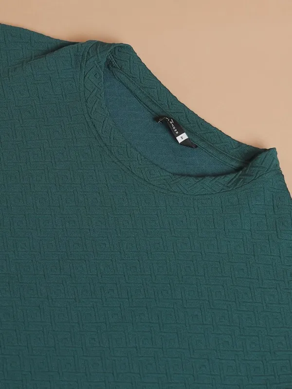  Highlander Men Green Round Neck Pullover Sweatshirts