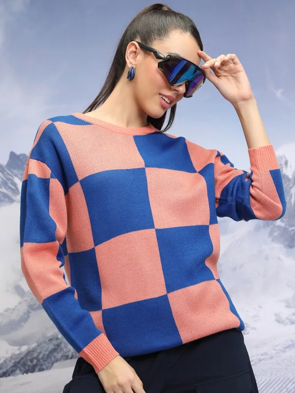  Tokyo Talkies Women Orange Round Neck Sweaters