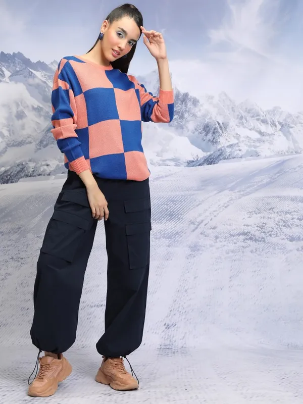  Tokyo Talkies Women Orange Round Neck Sweaters