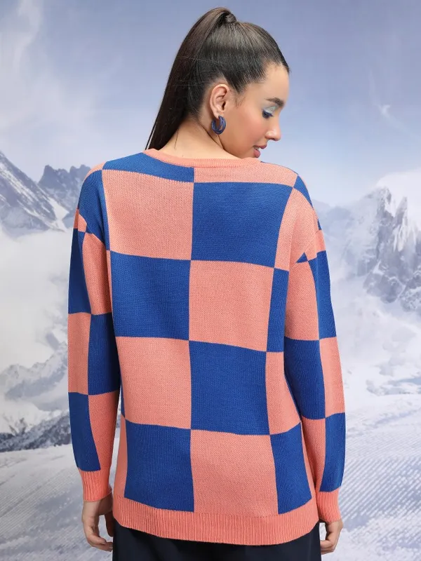  Tokyo Talkies Women Orange Round Neck Sweaters